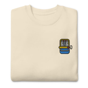 Sardines Embroidered Sweatshirt | Cute Canned Fish Gift | Sustainable Premium Sweater | Multiple Colors | Unisex For Him & Her